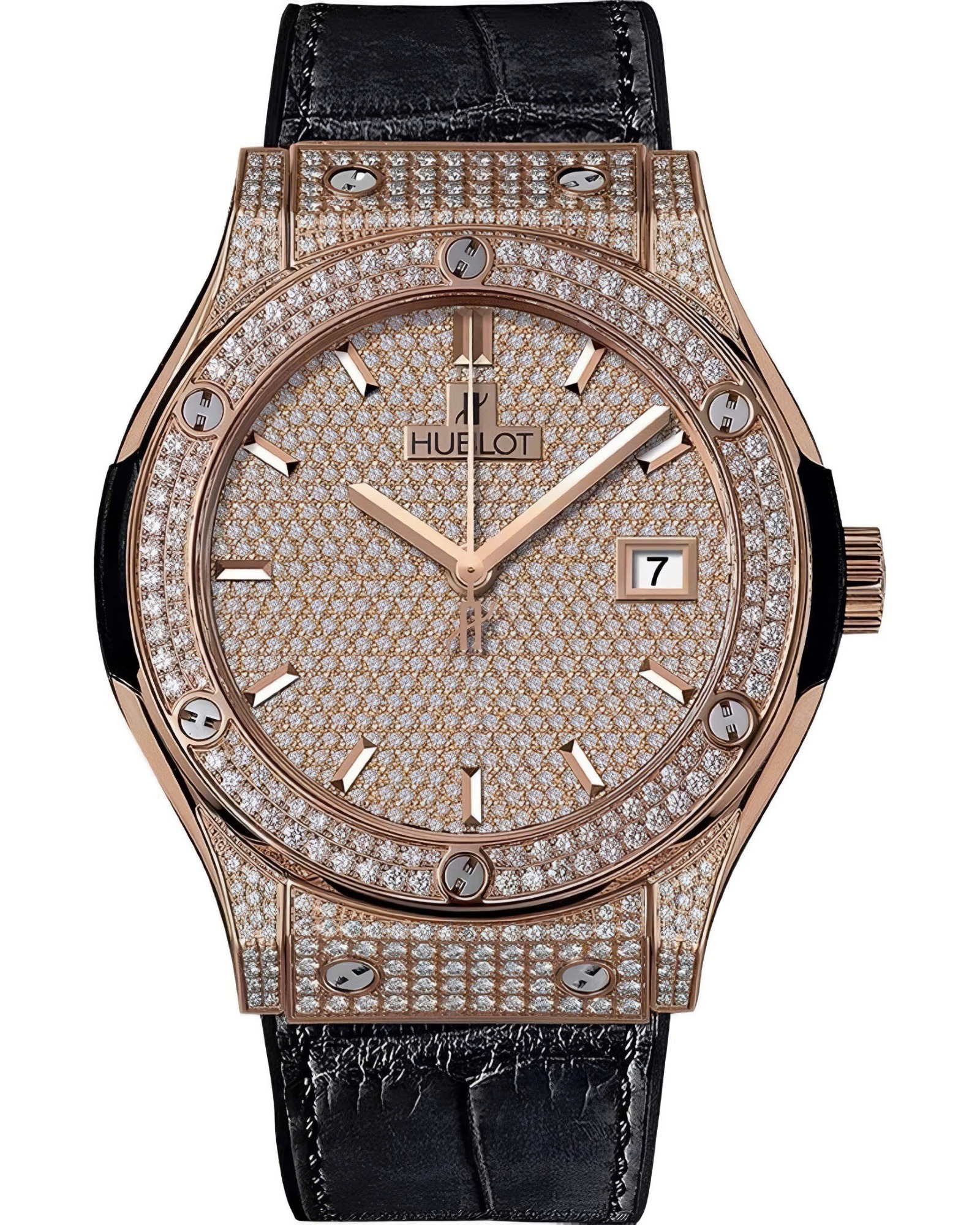 Classic King Gold Full Diamond 42mm - đồng hồ